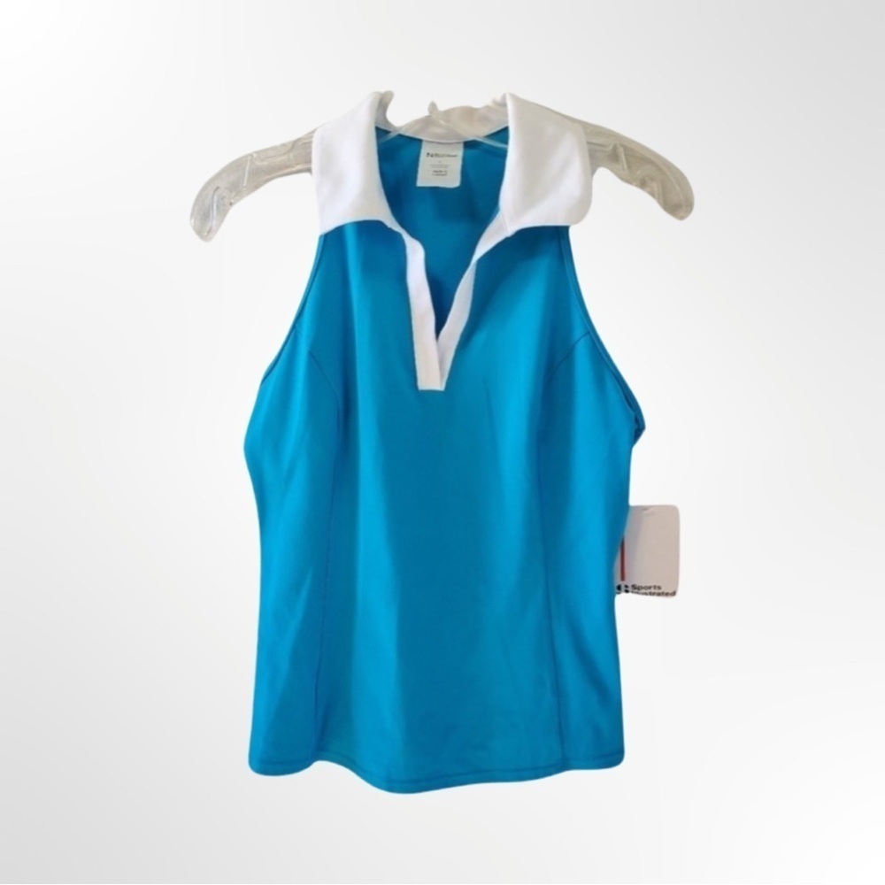 Sports Illustrated Women's Sleeveless Racerback Polo Tank Top NWT Size 0X